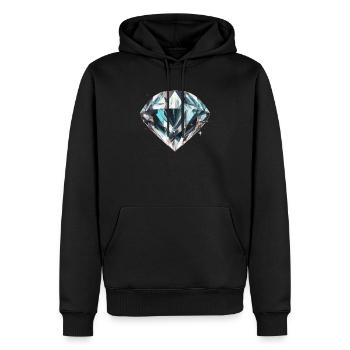 Lapidaire artiste pierres précieuses Pierre de collecte Pierre - Sweat à capuche Premium bio Homme - noir - Devant - Nico (187cm)