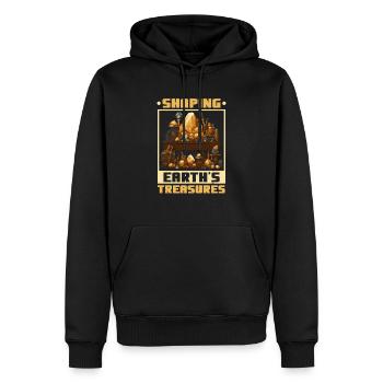 Lapidaire artiste pierres précieuses Pierre de collecte Pierre - Sweat à capuche Premium bio Homme - noir - Devant - Nico (187cm)