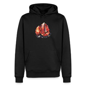 Lapidaire artiste pierres précieuses Pierre de collecte Pierre - Sweat à capuche Premium bio Homme - noir - Devant - Nico (187cm)