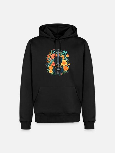 Fiddle Player Geiger, Instrumentenmusiker - Männer Premium Bio Hoodie - Schwarz