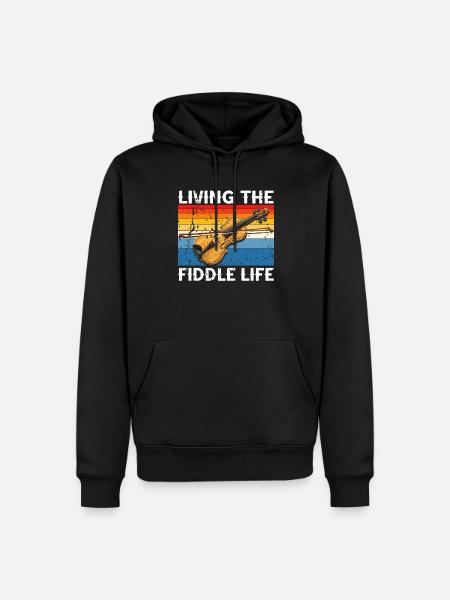 Fiddle Player Geiger, Instrumentenmusiker - Männer Premium Bio Hoodie - Schwarz