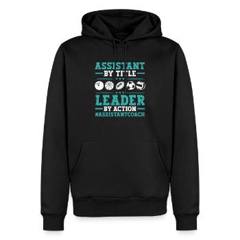Entraîneur adjoint Entraîneur sportif Entraîneur d’équipe - Sweat à capuche Premium bio Homme - noir - Devant - Nico (187cm)