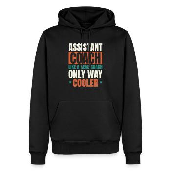 Entraîneur adjoint Entraîneur sportif Entraîneur d’équipe - Sweat à capuche Premium bio Homme - noir - Devant - Nico (187cm)