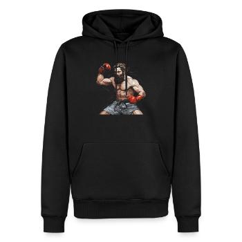 Muay Thaï Boxe Arts Martiaux Artiste Martial MMA - Sweat à capuche Premium bio Homme - noir - Devant - Nico (187cm)