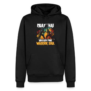 Muay Thaï Boxe Arts Martiaux Artiste Martial MMA - Sweat à capuche Premium bio Homme - noir - Devant - Nico (187cm)