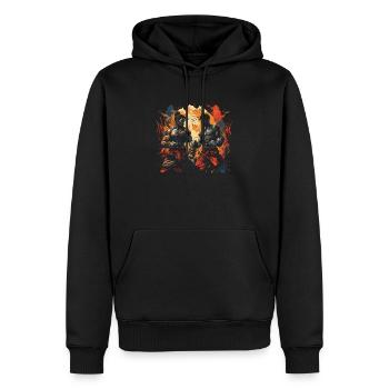 Muay Thaï Boxe Arts Martiaux Artiste Martial MMA - Sweat à capuche Premium bio Homme - noir - Devant - Nico (187cm)