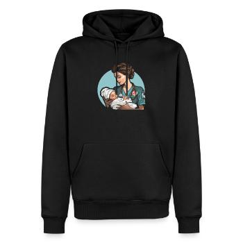 Examinierte Krankenschwester Medizinische Medizin Neugeborene Krankenschwester - Männer Premium Bio Hoodie - Schwarz - Vorne - Nico (187cm)