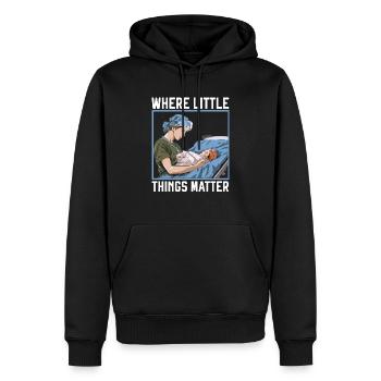 Examinierte Krankenschwester Medizinische Medizin Neugeborene Krankenschwester - Männer Premium Bio Hoodie - Schwarz - Vorne - Nico (187cm)