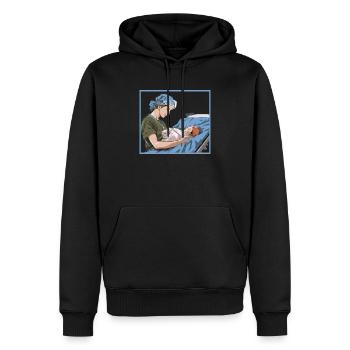 Examinierte Krankenschwester Medizinische Medizin Neugeborene Krankenschwester - Männer Premium Bio Hoodie - Schwarz - Vorne - Nico (187cm)