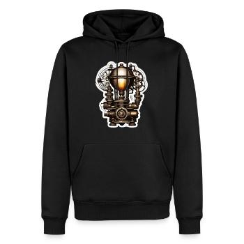 Bulb / Bulb / Brightness / Light - Men’s Premium Organic Hoodie - black - Front - Nico (187cm)