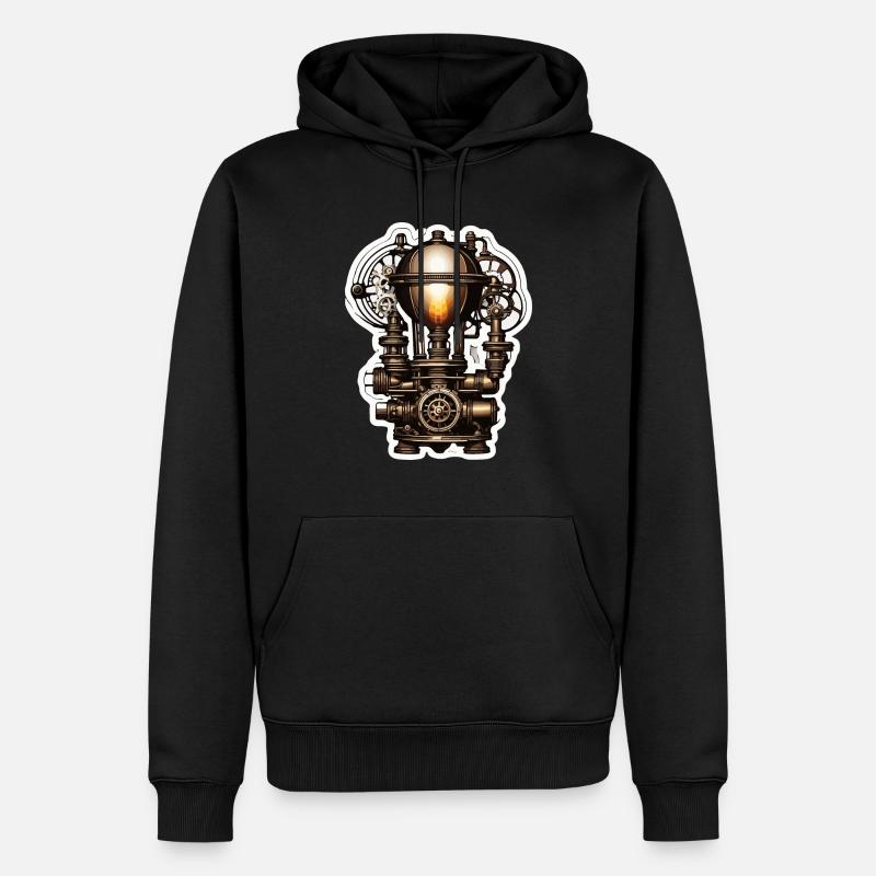 Ampoule / Ampoule / Luminosité / Lumière - Sweat à capuche Premium bio Homme - noir