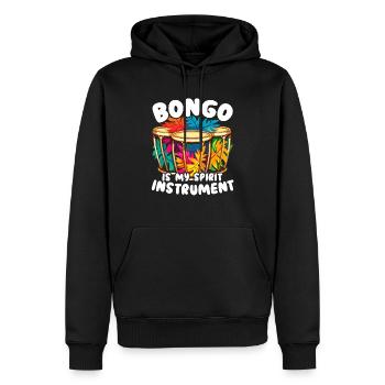 Bongospieler Musikinstrument Musiker - Männer Premium Bio Hoodie - Schwarz - Vorne - Nico (187cm)