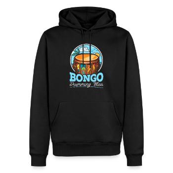 Bongo Player Musical Instrument Musician - Men’s Premium Organic Hoodie - black - Front - Nico (187cm)