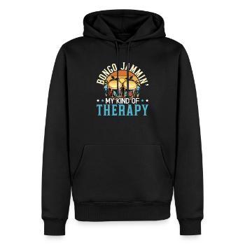 Bongospieler Musikinstrument Musiker - Männer Premium Bio Hoodie - Schwarz - Vorne - Nico (187cm)