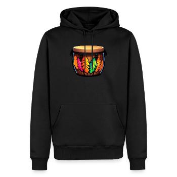 Bongospieler, Musikinstrumentenmusiker - Männer Premium Bio Hoodie - Schwarz - Vorne - Nico (187cm)