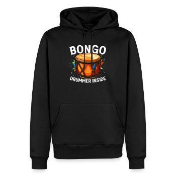 Bongospieler, Musikinstrumentenmusiker - Männer Premium Bio Hoodie - Schwarz - Vorne - Nico (187cm)