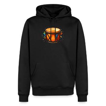 Bongospieler, Musikinstrumentenmusiker - Männer Premium Bio Hoodie - Schwarz - Vorne - Nico (187cm)