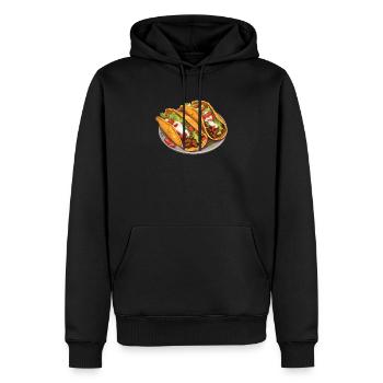 Birria Tacos Cuisine mexicaine Mexique Cuisine Foodie - Sweat à capuche Premium bio Homme - noir - Devant - Nico (187cm)