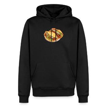 Birria Tacos Cuisine mexicaine Mexique Cuisine Foodie - Sweat à capuche Premium bio Homme - noir - Devant - Nico (187cm)