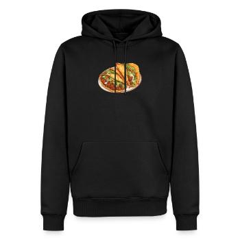 Birria Tacos Cuisine mexicaine Mexique Cuisine Foodie - Sweat à capuche Premium bio Homme - noir - Devant - Nico (187cm)