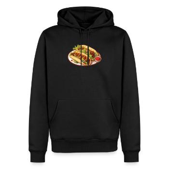 Birria Tacos Cuisine mexicaine Mexique Cuisine Foodie - Sweat à capuche Premium bio Homme - noir - Devant - Nico (187cm)