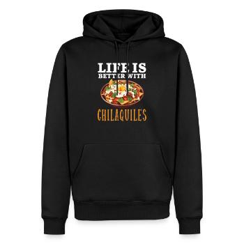 Chilaquiles Mexican Food Mexico Cuisine Foodie - Men’s Premium Organic Hoodie - black - Front - Nico (187cm)
