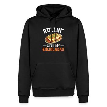 Enchilada Lover Mexican Food Mexico Cuisine Foodie - Men’s Premium Organic Hoodie - black - Front - Nico (187cm)