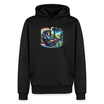 Speedrunning Video Game Player Gamer Gaming - Men’s Premium Organic Hoodie - black - Front - Nico (187cm)