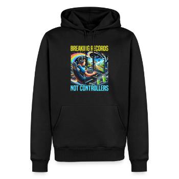 Speedrunning Video Game Player Gamer Gaming - Men’s Premium Organic Hoodie - black - Front - Nico (187cm)
