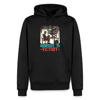 Speedrunning Video Game Player Gamer Gaming - Men’s Premium Organic Hoodie - black - Front - Nico (187cm)