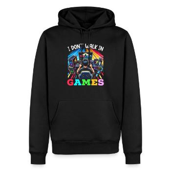 Speedrunning Video Game Player Gamer Gaming - Men’s Premium Organic Hoodie - black - Front - Nico (187cm)
