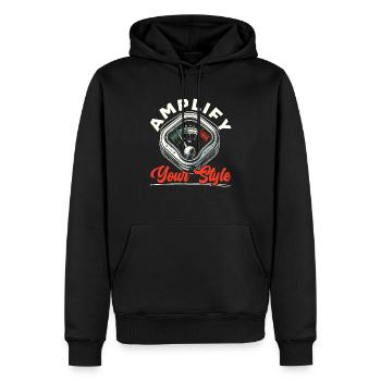 VU Meter Audiopile Analoge Musik Toningenieur - Männer Premium Bio Hoodie - Schwarz - Vorne - Nico (187cm)
