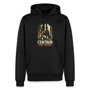 Centaure, créature mythique, mythologie grecque - Sweat à capuche Premium bio Homme - noir - Devant - Nico (187cm)