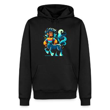 Centaure, créature mythique, mythologie grecque - Sweat à capuche Premium bio Homme - noir - Devant - Nico (187cm)