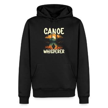Kanufahren, Kajak, Wassersport, Tretboot, Bootfahren - Männer Premium Bio Hoodie - Schwarz - Vorne - Nico (187cm)