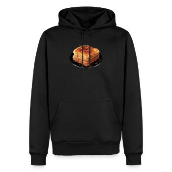 Baklava Pasticceria Dessert Amante del cibo Medio Oriente - Felpa con cappuccio ecologica premium da uomo - nero - Fronte - Nico (187cm)