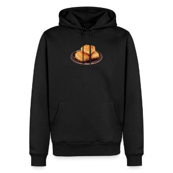 Baklava Pasticceria Dessert Amante del cibo Medio Oriente - Felpa con cappuccio ecologica premium da uomo - nero - Fronte - Nico (187cm)