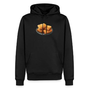 Baklava Pasticceria Dessert Amante del cibo Medio Oriente - Felpa con cappuccio ecologica premium da uomo - nero - Fronte - Nico (187cm)