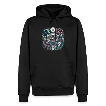 Jeu de rôle RPG Maître du jeu vidéo Gamer - Sweat à capuche Premium bio Homme - noir - Devant - Nico (187cm)