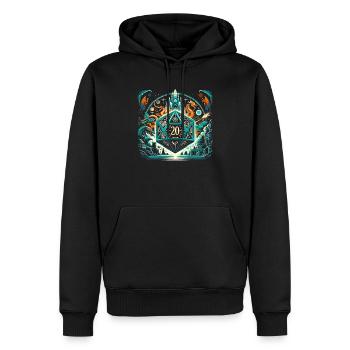 Jeu de rôle RPG Maître du jeu vidéo Gamer - Sweat à capuche Premium bio Homme - noir - Devant - Nico (187cm)