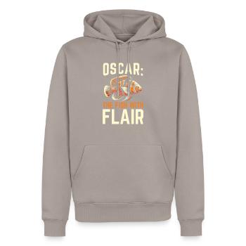 Oscar Fischliebhaber Süßwasser-Aquaristik - Männer Premium Bio Hoodie - Taupe - Vorne - Nico (187cm)