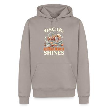 Oscar Fischliebhaber Süßwasser-Aquaristik - Männer Premium Bio Hoodie - Taupe - Vorne - Nico (187cm)