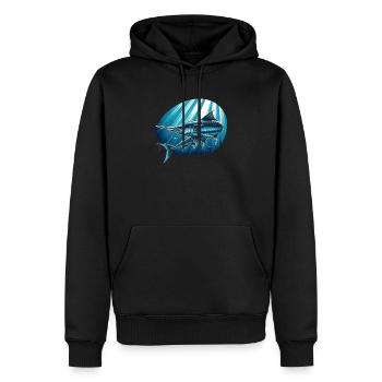 Wahoo Fish Catcher Fisher Pêcheur Pêche - Sweat à capuche Premium bio Homme - noir - Devant - Nico (187cm)