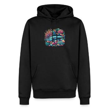 Wahoo Fish Catcher Fisher Pêcheur Pêche - Sweat à capuche Premium bio Homme - noir - Devant - Nico (187cm)