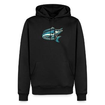 Wahoo Fish Catcher Fisher Pêcheur Pêche - Sweat à capuche Premium bio Homme - noir - Devant - Nico (187cm)