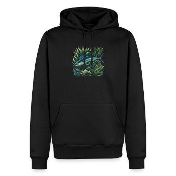 Wahoo Fish Catcher Fisher Pêcheur Pêche - Sweat à capuche Premium bio Homme - noir - Devant - Nico (187cm)