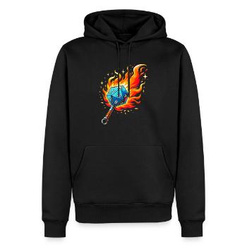 Jeu de rôle RPG Maître du jeu vidéo Gamer - Sweat à capuche Premium bio Homme - noir - Devant - Nico (187cm)