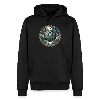 Jeu de rôle RPG Maître du jeu vidéo Gamer - Sweat à capuche Premium bio Homme - noir - Devant - Nico (187cm)