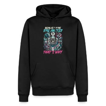 Jeu de rôle RPG Maître du jeu vidéo Gamer - Sweat à capuche Premium bio Homme - noir - Devant - Nico (187cm)
