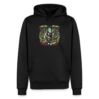 Aye Aye Gesicht Aye-aye Nachtaktives Lemurentier - Männer Premium Bio Hoodie - Schwarz - Vorne - Nico (187cm)